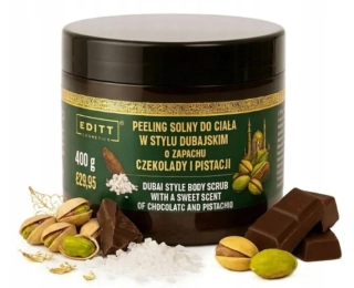EDITT SOLNÝ TĚLOVÝ PEELING dubajská čokoláda,pistácie 400gr